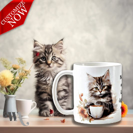 Kaffe med mitt katt kaffemugg