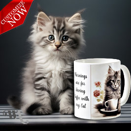Kaffe med mitt katt kaffemugg