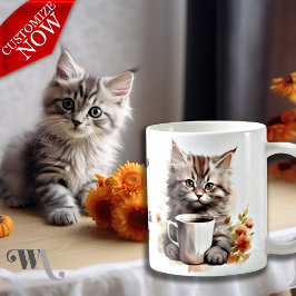 Kaffe med mitt katt kaffemugg