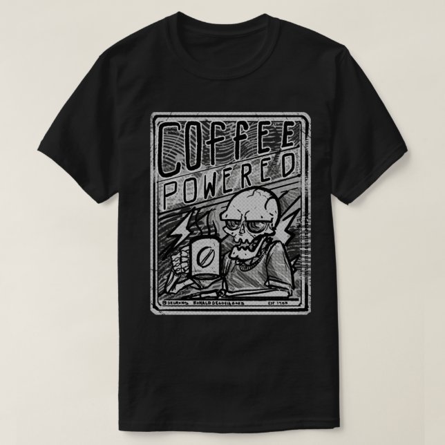 Kaffe med pulver 1 t shirt (Design framsida)