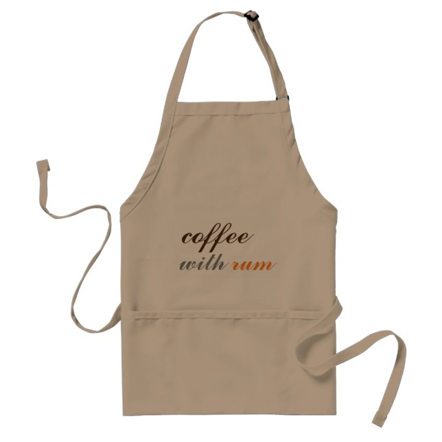 Kaffe med Rum Print Standard Apron Förkläde (Framsidan)
