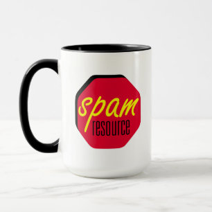 Kaffe med skräppostresurs mugg