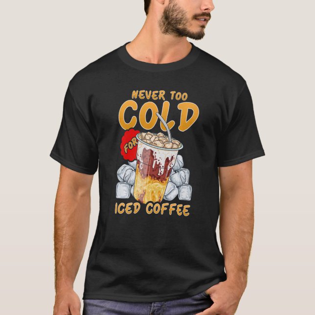 Kaffe med spånadslin är aldrig för Kall för kaffe T Shirt (Framsida)
