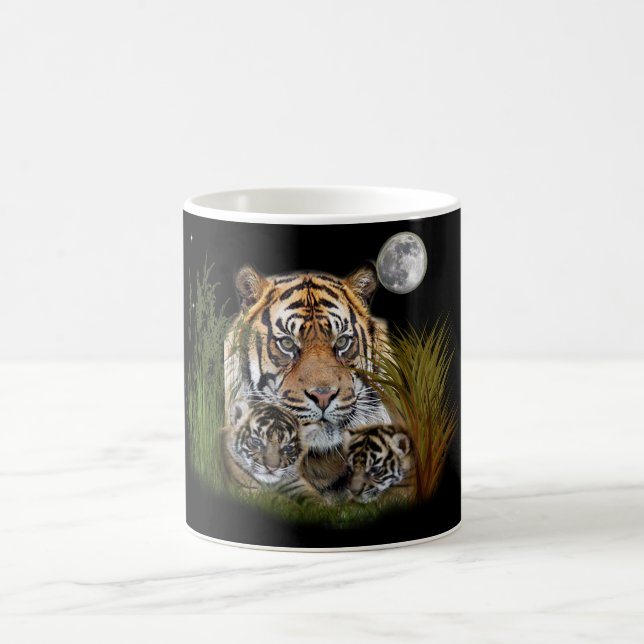 Kaffe med tiger och unge mugg (Center)