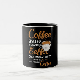Kaffe med två ton bakåtriktad kaffe Mugg