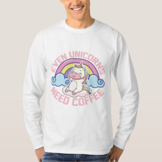 Kaffe med Unicorn T Shirt