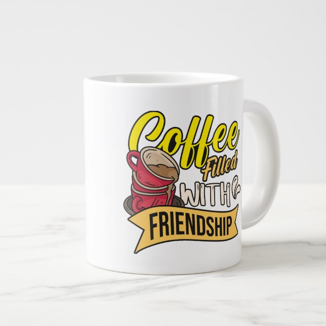 Kaffe med Vänskap Jumbo Mugg (Framsida höger)
