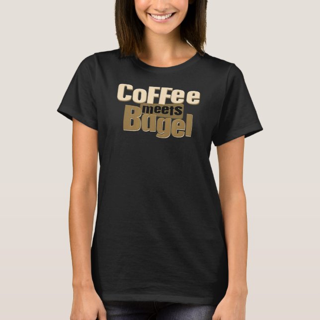 Kaffe Meets Bagel World T Shirt (Framsida)