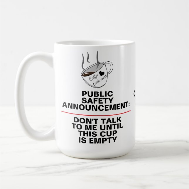 Kaffe Meme & Skämtmugg | Roligt Kaffeälskarepresen Kaffemugg (Vänster)