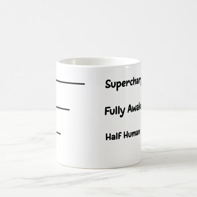 Kaffe Meter Mugg – Kaffe nivåer för varje humör (Center)