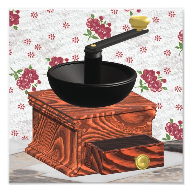 Kaffe Mill-tryck Fototryck (Framsidan)