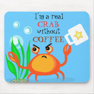 Kaffe mindre krabba Mousepad Musmatta