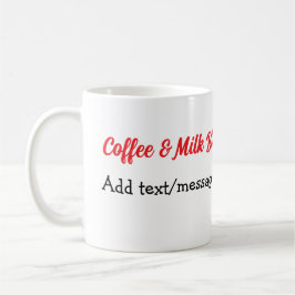 Kaffe & mjölkblandning kärlek kärlek kaffe rött hj kaffemugg