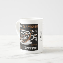 Kaffe Mocca Cappucino Esspreso Cafe'Latte Benporslin Mugg