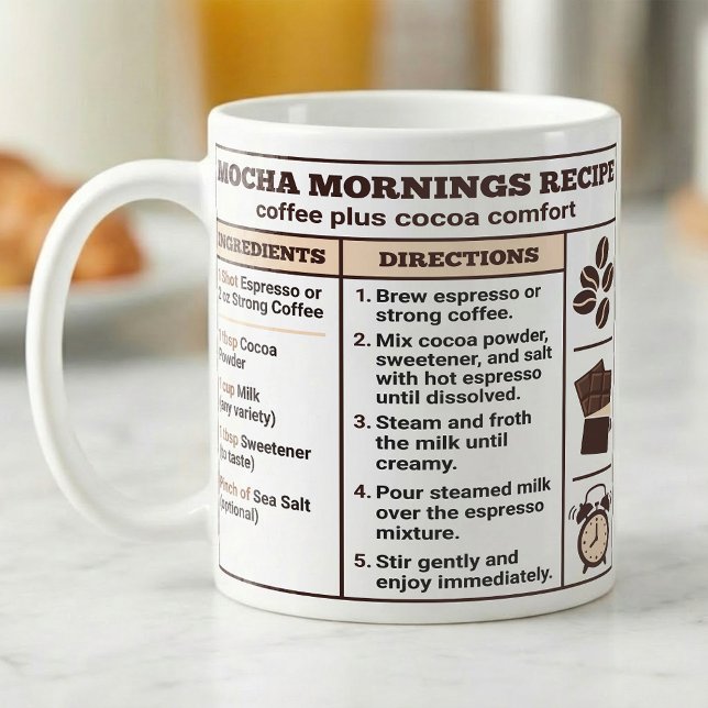 Kaffe Mocha Recept Bar Fuskblad, Kaffemugg (Skapare uppladdad)