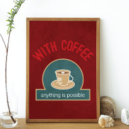 Kaffe, modern kökskonst poster