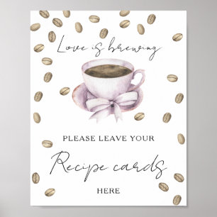 Kaffe möhippa Ditt recept-kort här Poster
