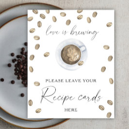 Kaffe möhippa Ditt recept-kort här Poster