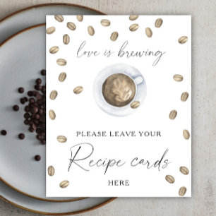 Kaffe möhippa Ditt recept-kort här Poster