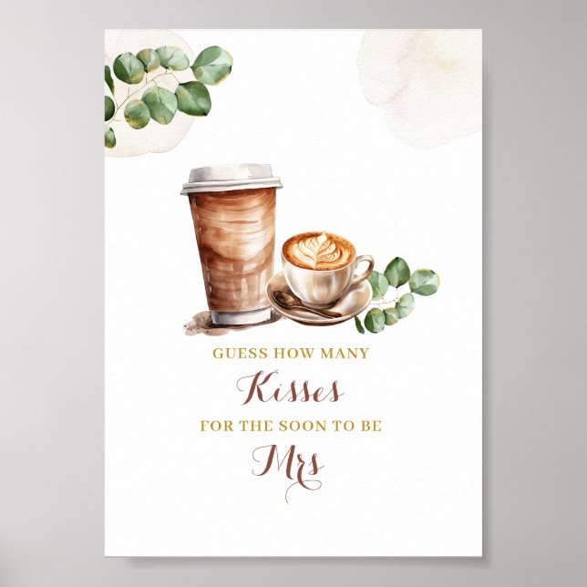 Kaffe-Möhippan gissar hur många Kisses Poster (Framsidan)