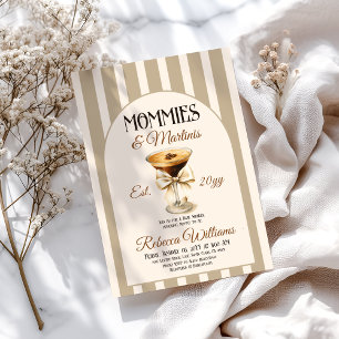 Kaffe Mommies och Martini Espresso Baby Shower Inbjudningar