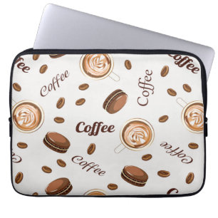 Kaffe mönster laptop fodral