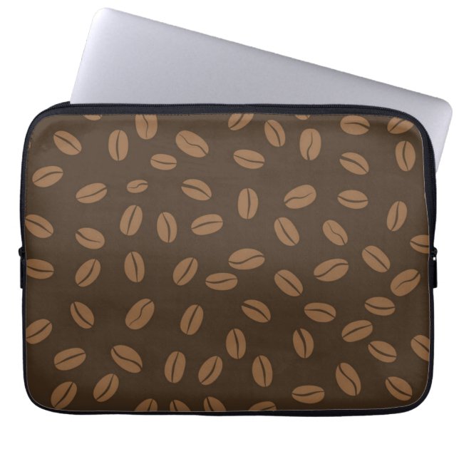 Kaffe mönster laptop fodral (Framsidan)