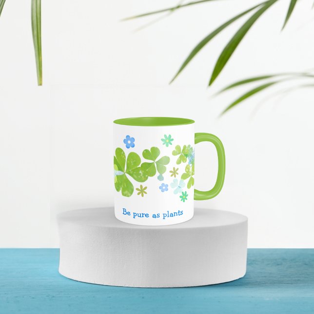Kaffe mönster Löv Klöver Mugg (Pattern Leaf Clover Coffee Mug
)