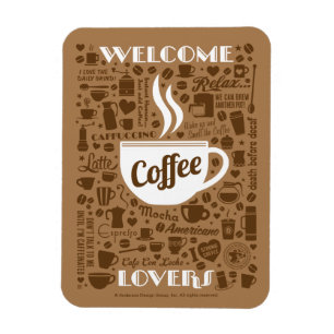 Kaffe Mönster Magnet