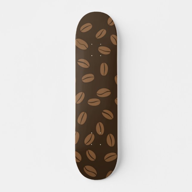 Kaffe mönster mini skateboard bräda 18,5 cm (Framsida)
