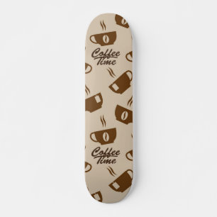 Kaffe mönster mini skateboard bräda 18,5 cm