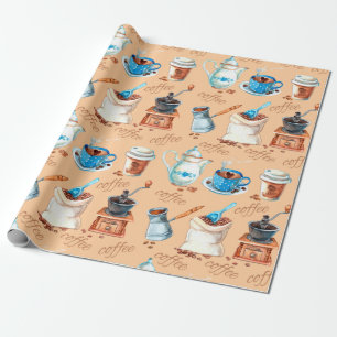 Kaffe Mönster Presentpapper