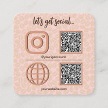 Kaffe Mönster Social Media-skylt med QR-kodsljud