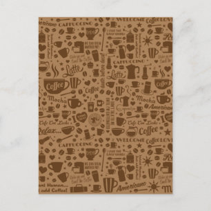 Kaffe Mönster Square Vykort