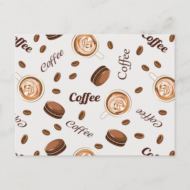 Kaffe mönster vykort (Framsida)