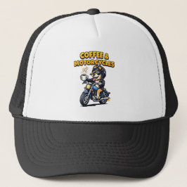 Kaffe & Motorcykel Hund Motorcyklist Keps