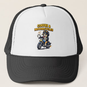 Kaffe & Motorcykel Hund Motorcyklist Keps