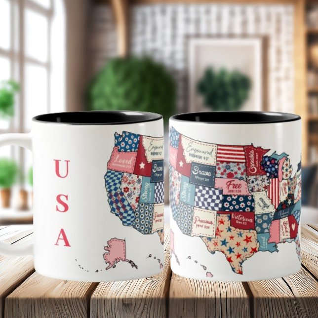 Kaffe Mug från USA:s självständighetsdag Två-Tonad Mugg (Skapare uppladdad)