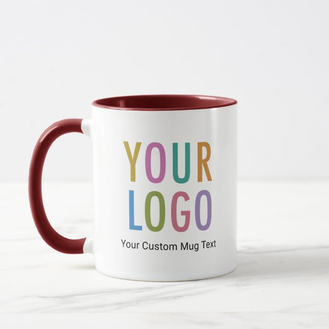 Kaffe Mugg Anpassat Företagets Logotyp Tryckt Kamp (Vänster)