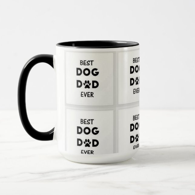 kaffe mugg, bästa hund pappa någonsin mugg (Vänster)