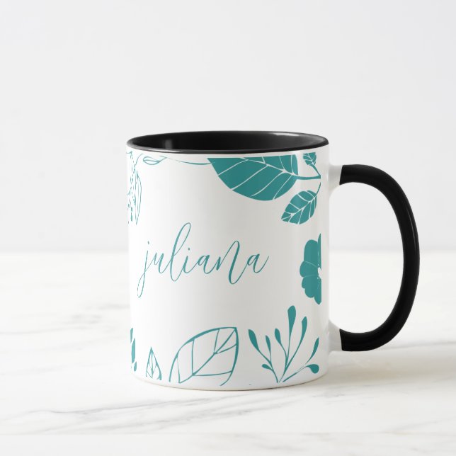 Kaffe Mugg: Blommigt Infusible Bläck Mugg Design (Höger)