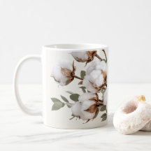 Kaffe Mugg Bomull Botanica Neutralt Tryck