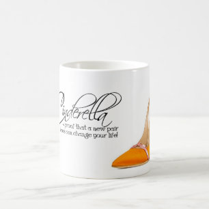 Kaffe Mugg Cinderella Orange Shoes Quote Tea Kopp