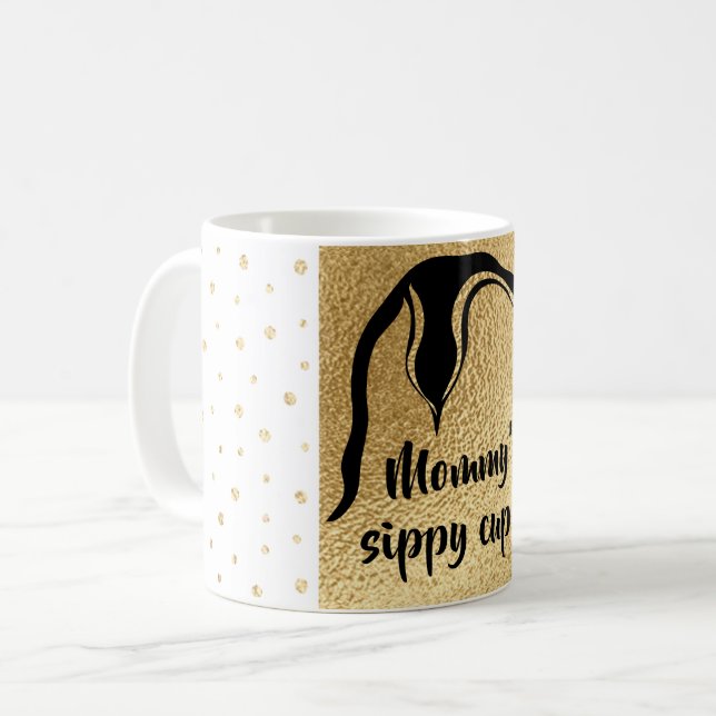 Kaffe mugg ’Classic Guld Mamma Penguin’ Sippy Kopp (Framsida vänster)
