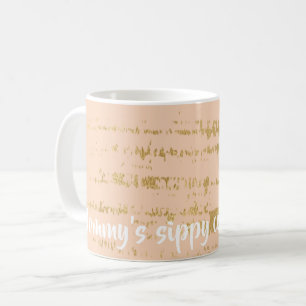 Kaffe mugg ’Classic Guld/Rosa Mamma Sippy Kopp’
