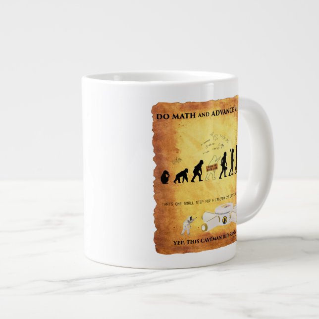 Kaffe Mugg Den här smarta Grottman ger matematik Jumbo Mugg (Framsida höger)