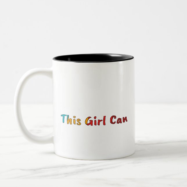Kaffe Mugg "Denna flicka kan" (Vänster)
