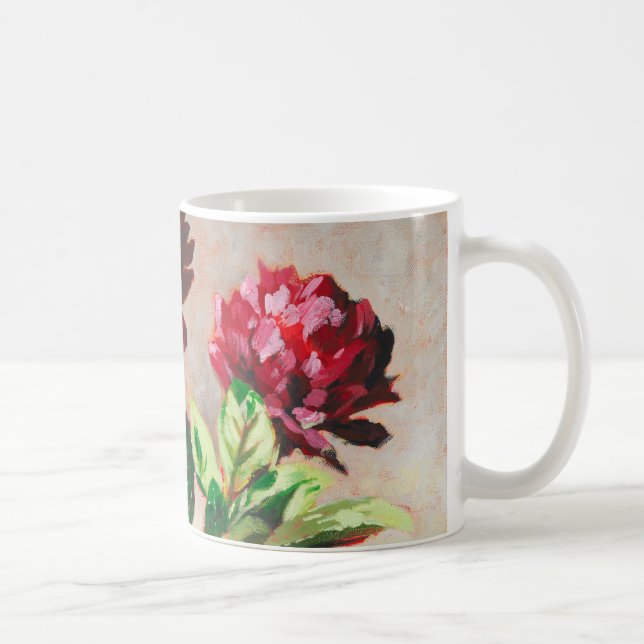Kaffe Mugg - "Eftermiddagsövningar Peonies" (Höger)