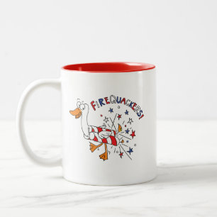Kaffe Mugg, fjärde juli, Anka Två-Tonad Mugg