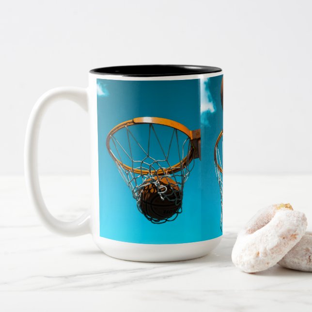 Kaffe Mugg för Basketälskare – Ät. Sova. Basket (Med munk)